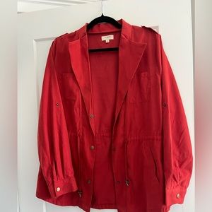 Lightweight, red jacket